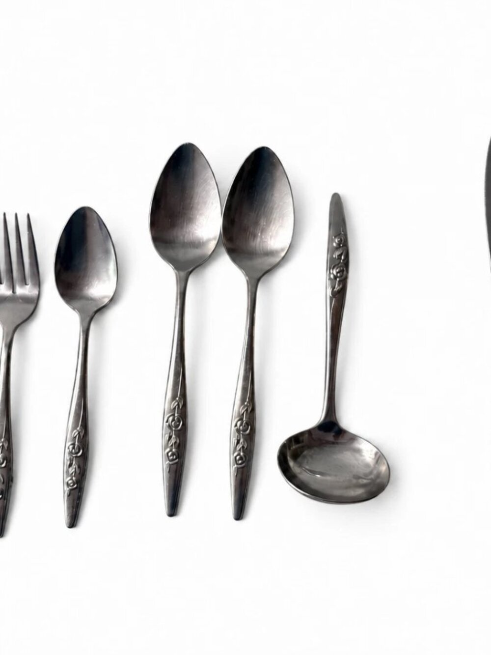 Wm. A. Rogers Oneida Sweet Briar Stainless Flatware, 11-Piece Mixed Lot